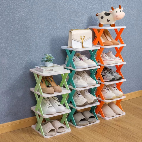 X SHAPE 3 LAYERS SHOE RACK